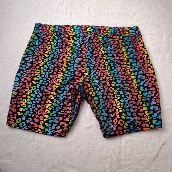 Torrid Multicolor Shorts Leggings Sz 3 High Waist Elastic Waist Hippie Boho 70s - Picture 8 of 14